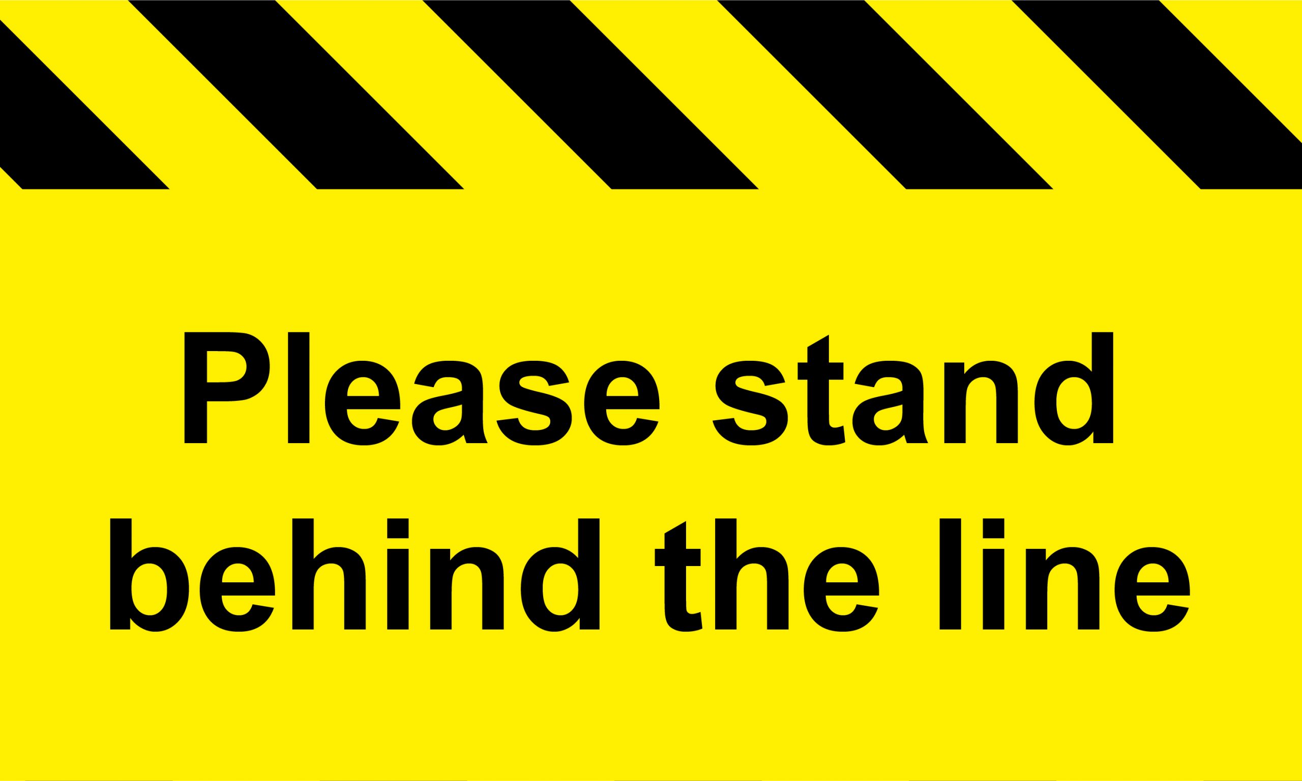 Floor Sign Please Stand Behind The Line Allsigns