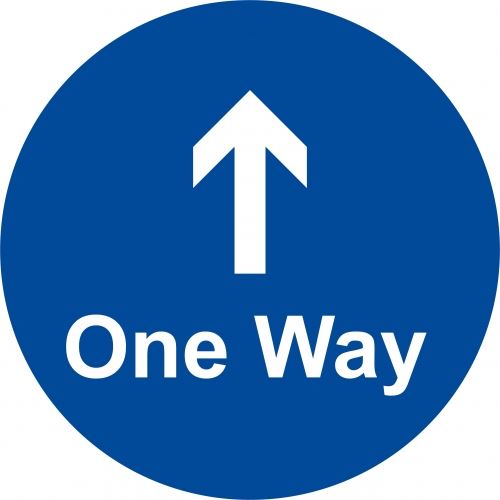 Floor Sign - One Way Arrow Up