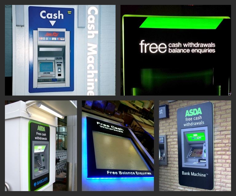 Cash Machine Surrounds, ATM Surrounds, Cash Point Signage